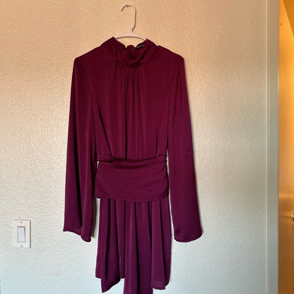 Dark Purple Fuchsia Mini Dress